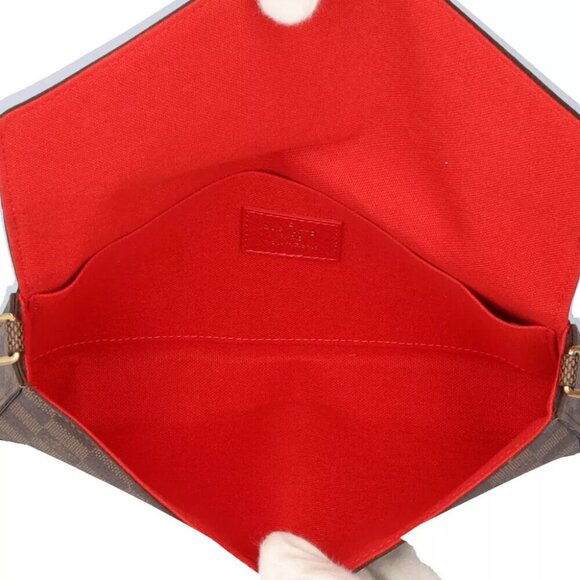 LOUIS VUITTON Shoulder Bag N40492 Damier canvas Chain Damier Pochette ferry used - Picture 6 of 10